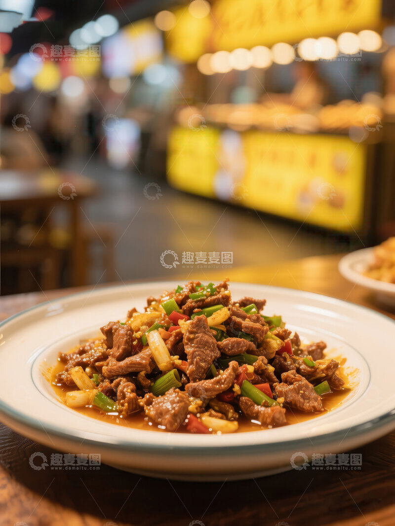 高清大图下载【趣麦麦图】-炒牛肉  滑嫩  鲜美 