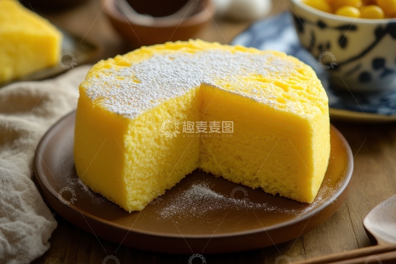 高清大图下载【趣麦麦图】一盘松软的蛋糕