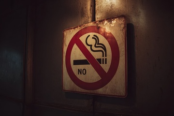 一个禁烟的标志摄影