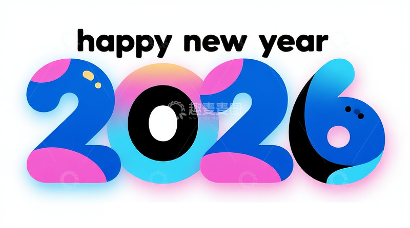 高清大图下载【趣麦麦图】-2026新年彩标设计