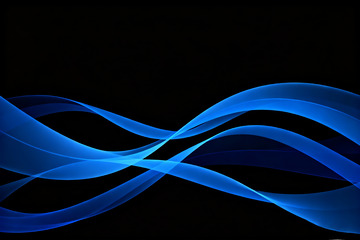 蓝色光带环绕科技感抽象背景素材