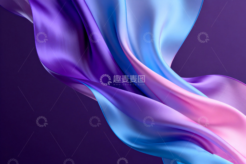 高清大图下载【趣麦麦图】蓝紫渐变流体现代艺术背景素材0