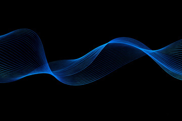 蓝色光带环绕科技感抽象背景素材2