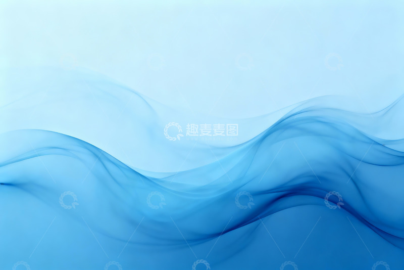 高清大图下载【趣麦麦图】丝滑蓝波抽象风格设计素材