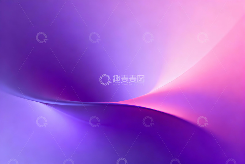 高清大图下载【趣麦麦图】蓝紫渐变曲线梦幻抽象背景素材1