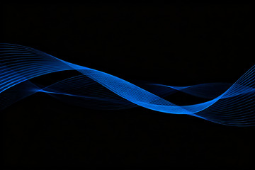 霓虹蓝光环绕现代科技背景素材