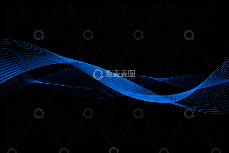 高清大图下载【趣麦麦图】霓虹蓝光环绕现代科技背景素材