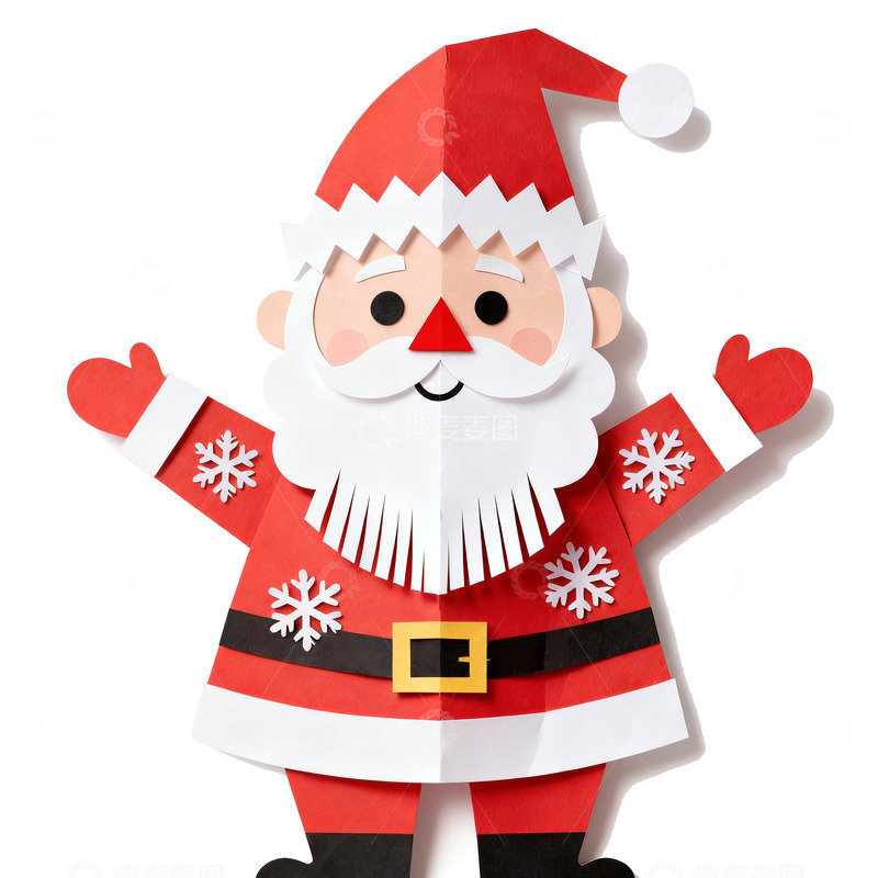 高清大图下载【趣麦麦图】圣诞老人折纸