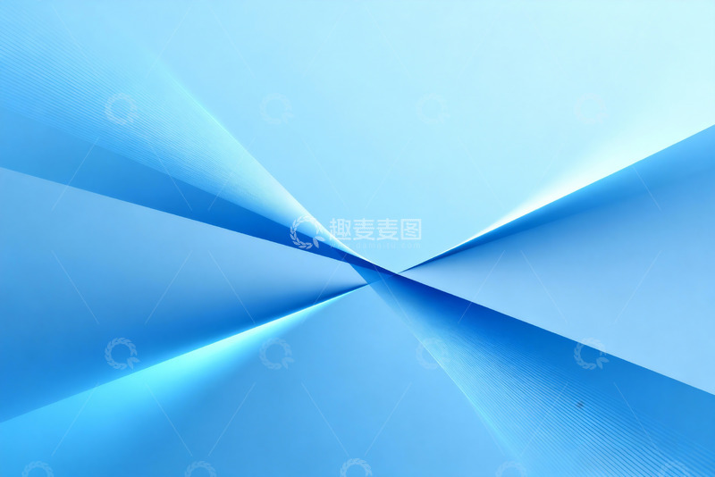 高清大图下载【趣麦麦图】蓝色丝带曲线科技感背景图1