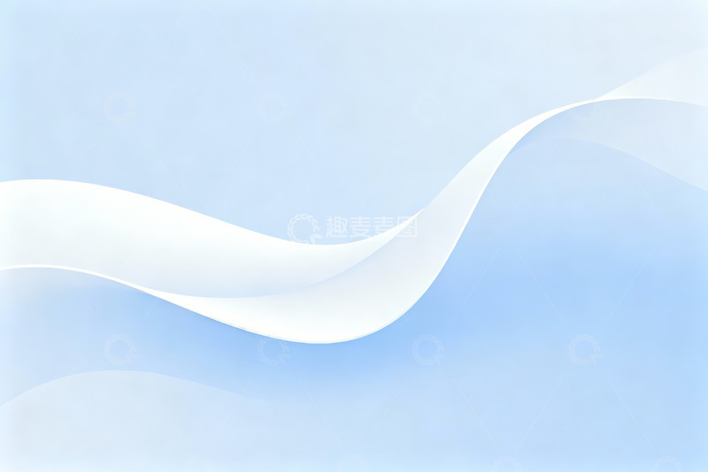 高清大图下载【趣麦麦图】-蓝色光带曲线抽象艺术设计素材