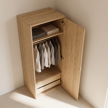 北欧风格实木衣柜收纳设计