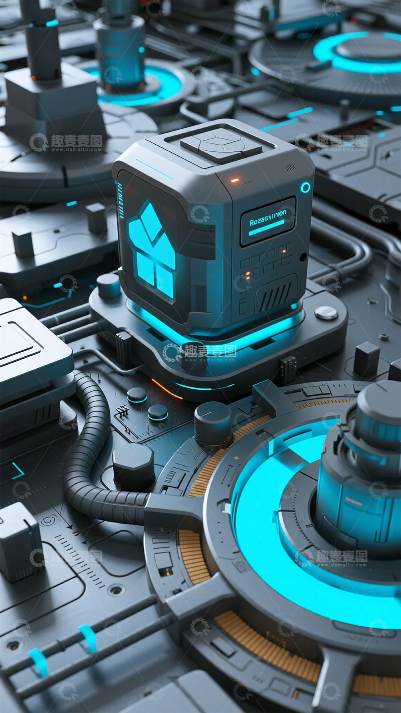 高清大图下载【趣麦麦图】未来科技控制台设计