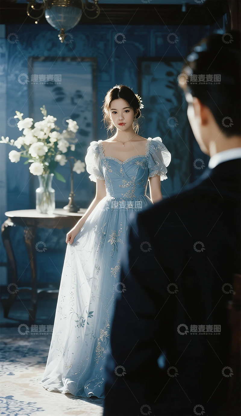 高清大图下载【趣麦麦图】-古典婚礼场景新娘婚纱写真