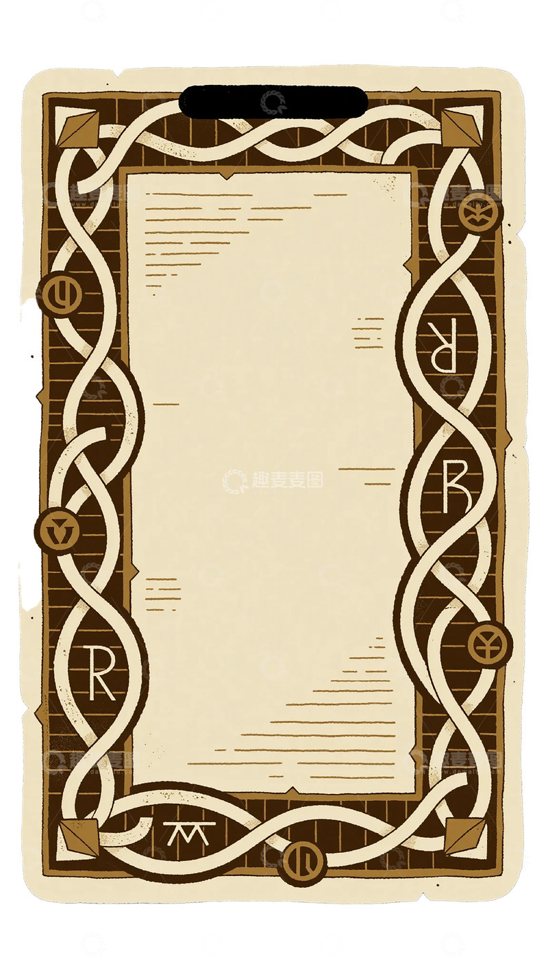 高清大图下载【趣麦麦图】复古风证书边框设计素材