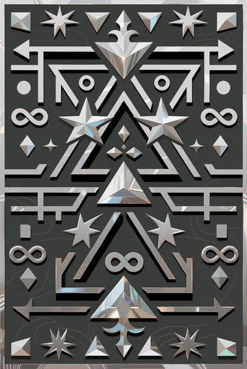 抽象几何星形图案设计