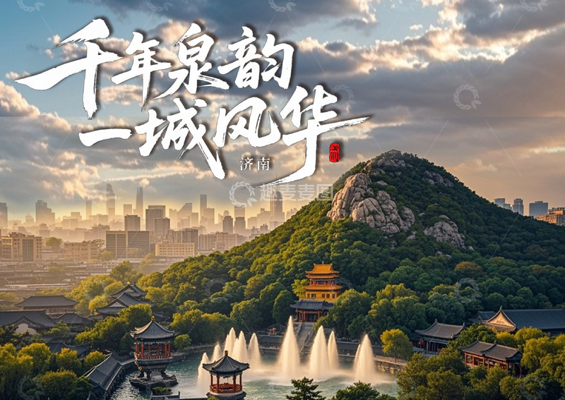 源文件下载【趣麦麦图】-千年泉韵一城风华