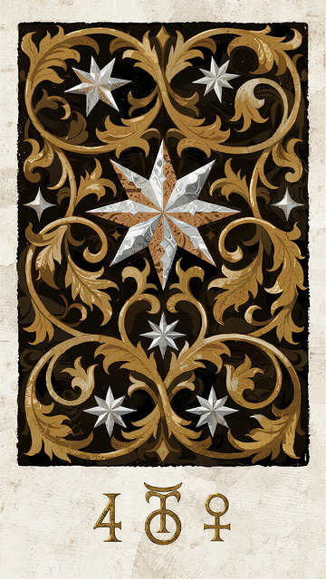 华丽星纹塔罗牌设计
