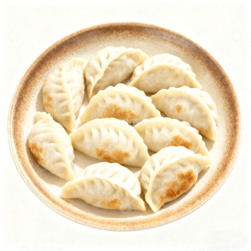 高清大图下载【趣麦麦图】煎饺美食盘装展示