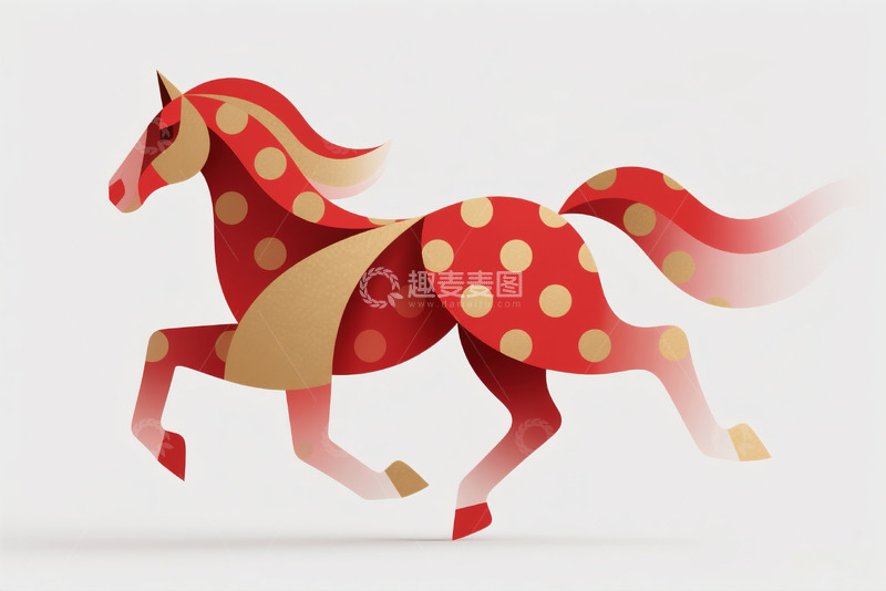 高清大图下载【趣麦麦图】骏马抽象艺术4