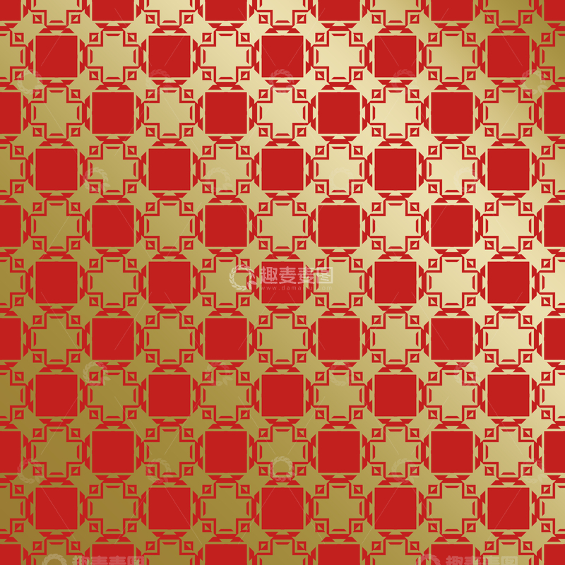 源文件下载【趣麦麦图】-红金中式喜庆花纹背景400