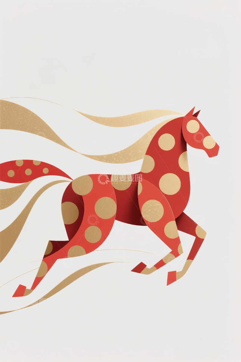 高清大图下载【趣麦麦图】骏马抽象艺术5