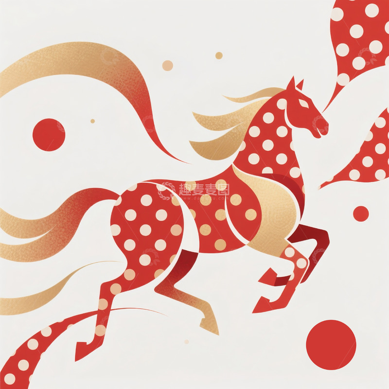 高清大图下载【趣麦麦图】骏马抽象艺术1