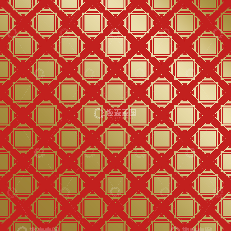 源文件下载【趣麦麦图】红金中式喜庆花纹背景393