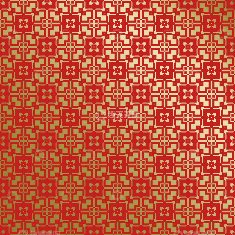 源文件下载【趣麦麦图】-红金中式喜庆花纹背景409
