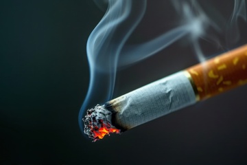 燃烧的一只香烟