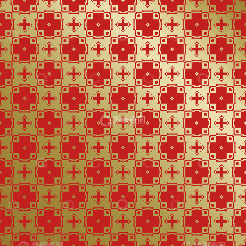 源文件下载【趣麦麦图】-红金中式喜庆花纹背景392