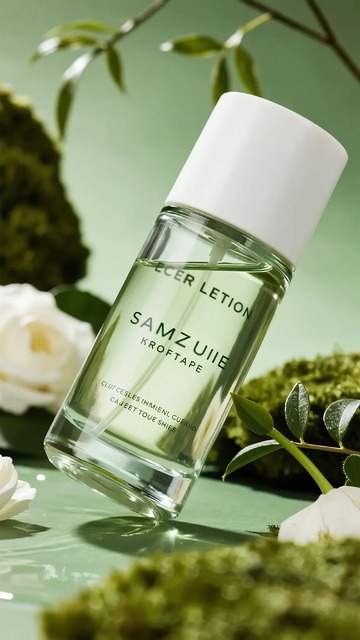 清新绿植护肤品广告设计素材