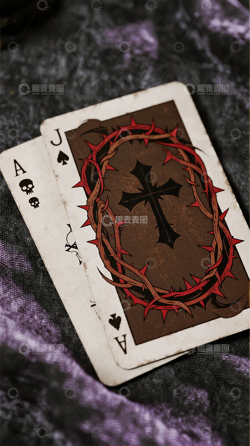 高清大图下载【趣麦麦图】-暗黑风格扑克牌设计