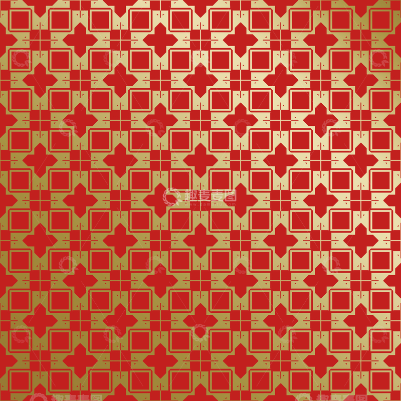 源文件下载【趣麦麦图】红金中式喜庆花纹背景419