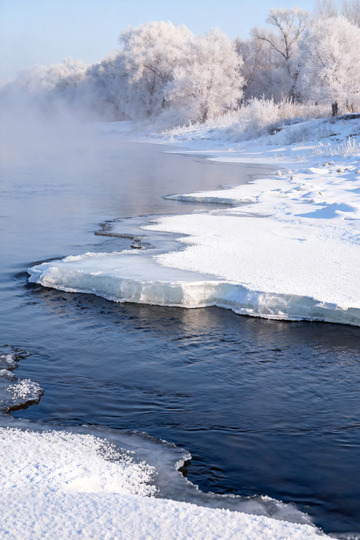 冬季河流写实摄影3