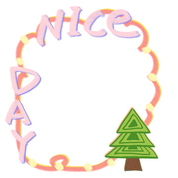 彩框好日子装饰素材