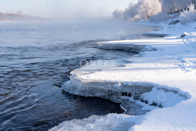 高清大图下载【趣麦麦图】冬季河流写实摄影4