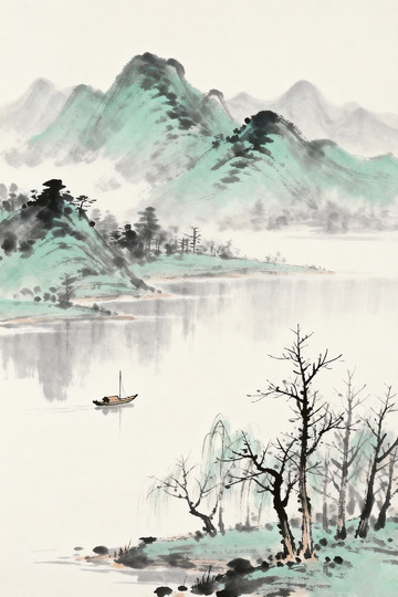 古风山水艺术画