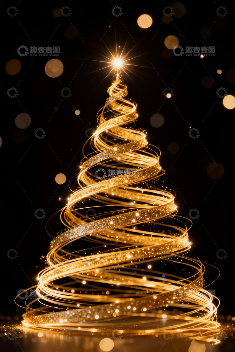 高清大图下载【趣麦麦图】轻奢风黑金圣诞节主题海报