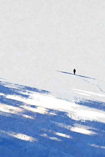 极简斑驳创意插画