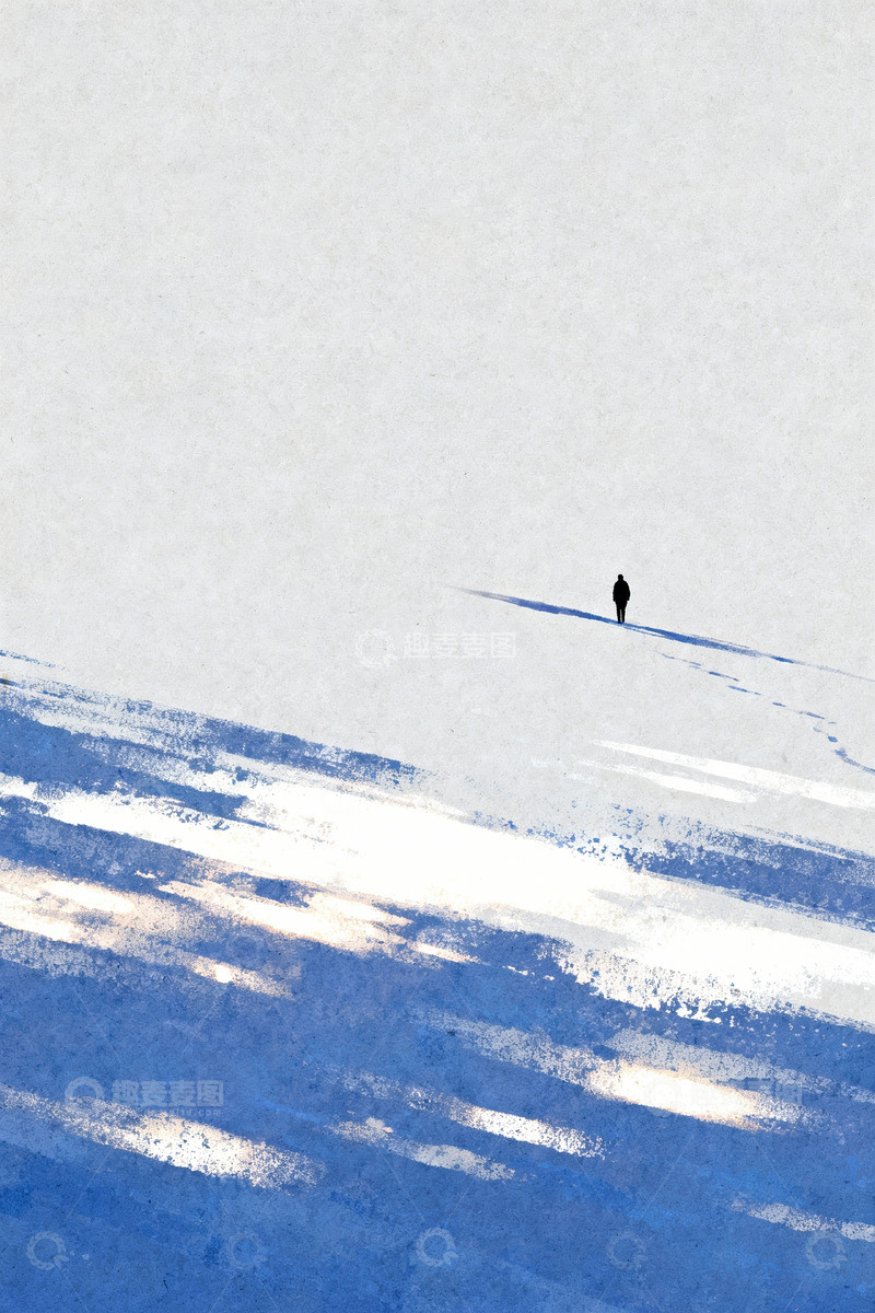 高清大图下载【趣麦麦图】极简斑驳创意插画