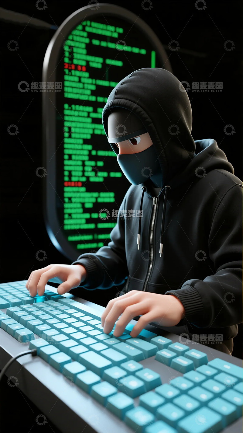 高清大图下载【趣麦麦图】黑客入侵虚拟界面数字艺术