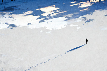 极简斑驳创意艺术插画1