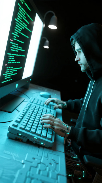 黑客技术操作电脑数字艺术