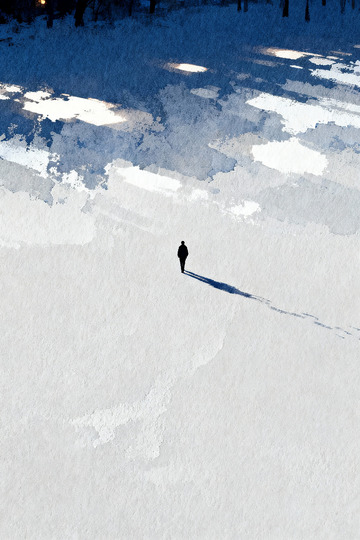 极简斑驳创意插画1