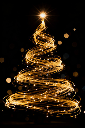 轻奢风圣诞节主题海报