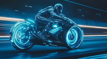 未来感摩托飞驰科技风