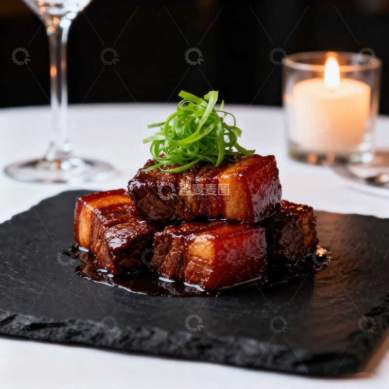 高清大图下载【趣麦麦图】红烧肉  红亮   香料  