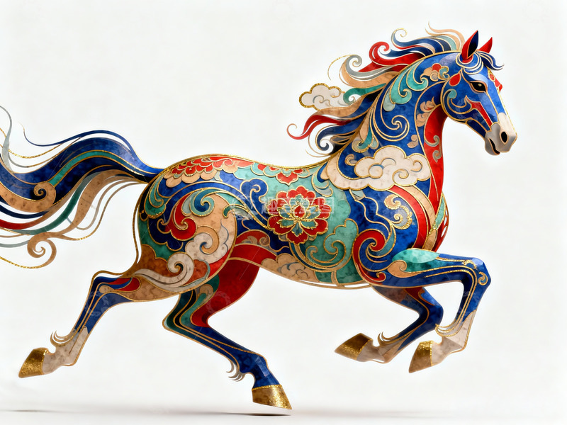 高清大图下载【趣麦麦图】中国传统骏马4