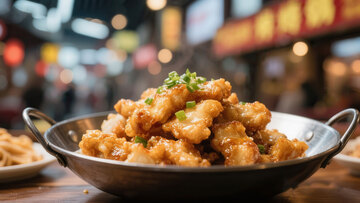 锅包肉  酥脆  炸制