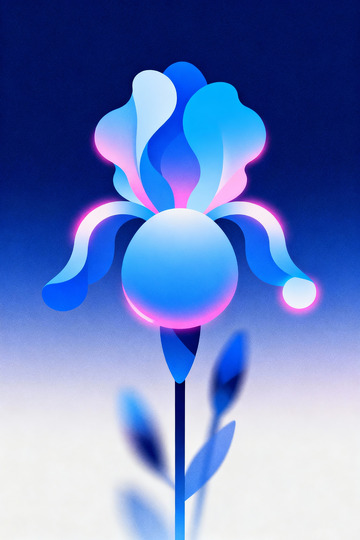 赛博朋克花卉形态